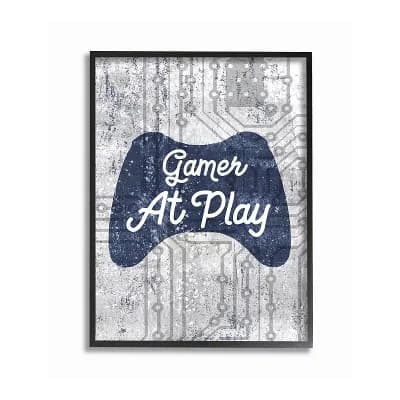 Stupell Home Decor Gamer at Play Video Game Framed Wall Art- Size Medium