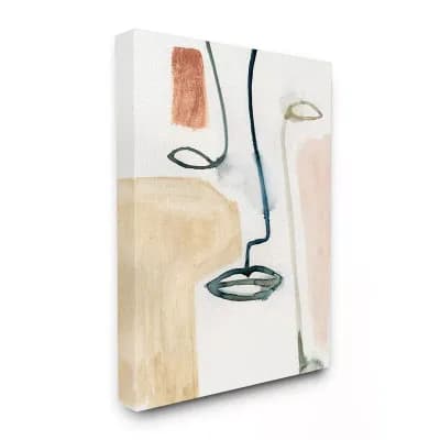 Stupell Home Decor Abstract Block Face Impression Canvas Wall Art - Size: 16X20