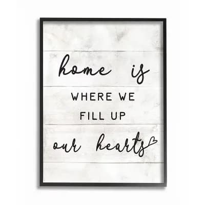 Stupell Home Decor Home is Where We Fill Up Our Hearts Wall Art