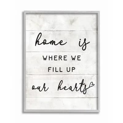Stupell Home Decor Home is Where We Fill Up Our Hearts Wall Art - Size: 16X20