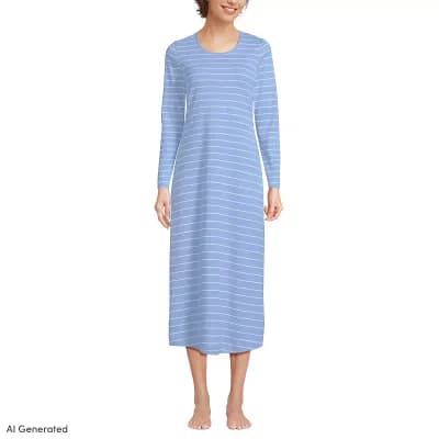 Petite Lands' End Short Sleeve Midcalf Nightgown