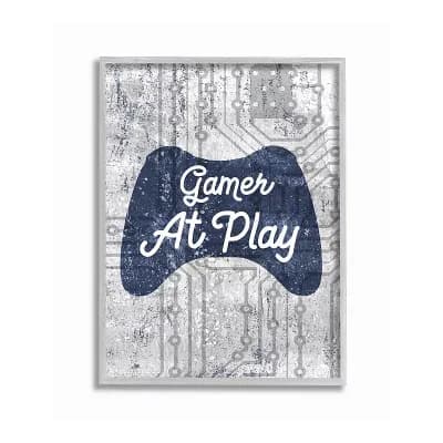 Stupell Home Decor Gamer at Play Video Game Technology Framed Wall Art- Size Small