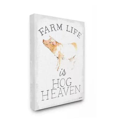 Stupell Home Decor Farm Life Hog Heaven Canvas Wall Art