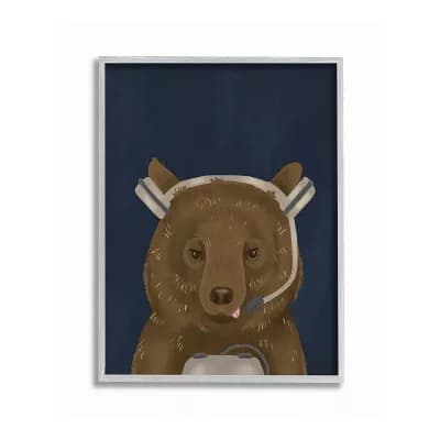 Stupell Home Decor Playful Video Game Bear Framed Wall Art- Size Small