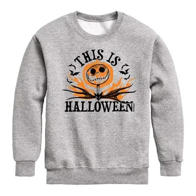 Disney's The Nightmare Before Christmas Boys 8-20 This Is Halloween Crew Fleece