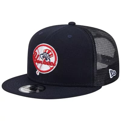 Men's New Era Navy New York Yankees Team Color Trucker 9FIFTY Snapback Hat