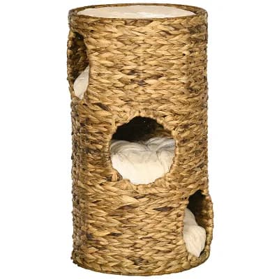 PawHut Elevated Cat Bed with Hideaways, 3 Story Kitty Tower for Indoor Cats