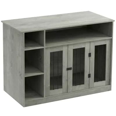 PawHut 47inch Dog Crate Furniture with Storage, for Large Medium Dogs