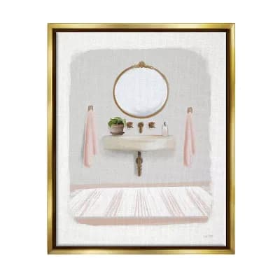Stupell Home Decor Cozy Bathroom Sink Scene Framed Wall Art