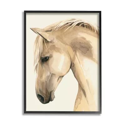 Stupell Home Decor Country Horse Farm Animal Portrait Framed Wall Art
