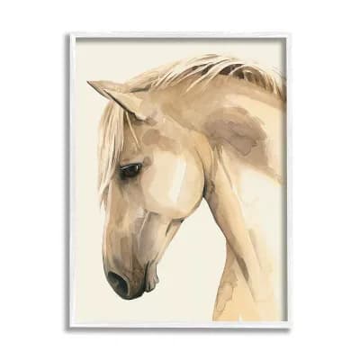 Stupell Home Decor Country Horse Farm Animal Portrait Framed Wall Art