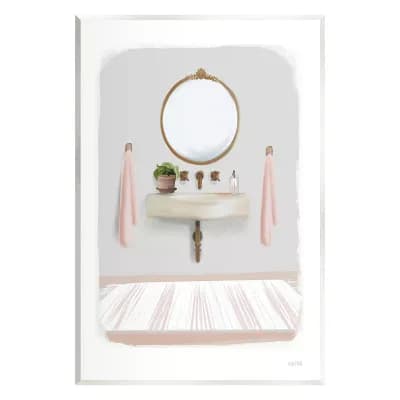 Stupell Home Decor Cozy Bathroom Sink Scene Framed Wall Art