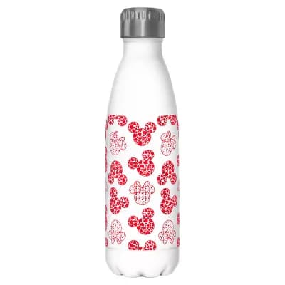 Mickey Mouse And Minnie Heart Print Heads 17-oz. Stainless Steel Bottle