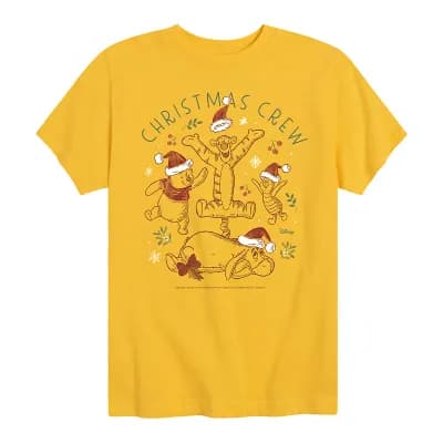 Disney's Winnie The Pooh Boys 8-20 Christmas Crew Graphic Tee