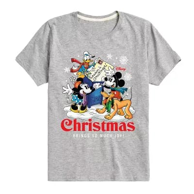 Disney's Mickey Mouse & Friends Boys 8-20 Christmas Brings Joy Graphic Tee