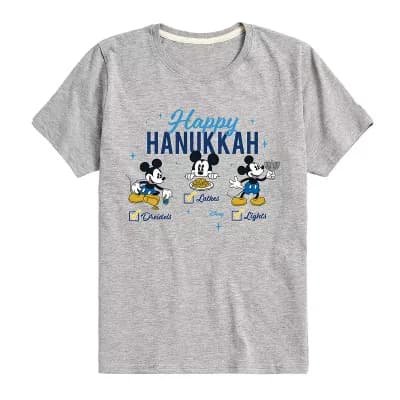 Disney's Mickey Mouse Boys 8-20 Happy Hanukkah Graphic Tee