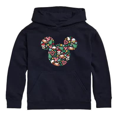 Disney's Mickey Mouse Boys 8-20 Holiday Icon Fill Mickey Head Graphic Hoodie