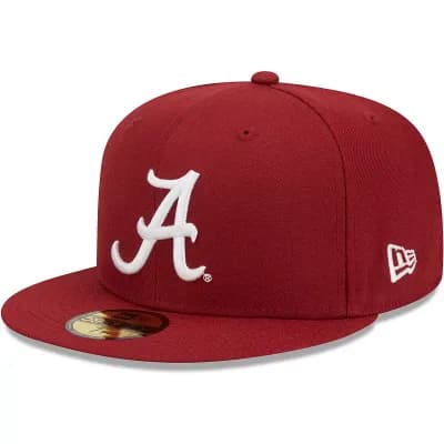 Men's New Era Crimson Alabama Crimson Tide Evergreen 59FIFTY Fitted Hat