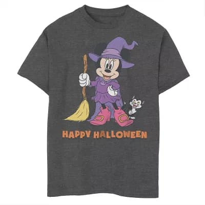 Disney's Minnie Mouse Boys 8-20 Halloween Figaro Happy Witch Costume Husky Tee