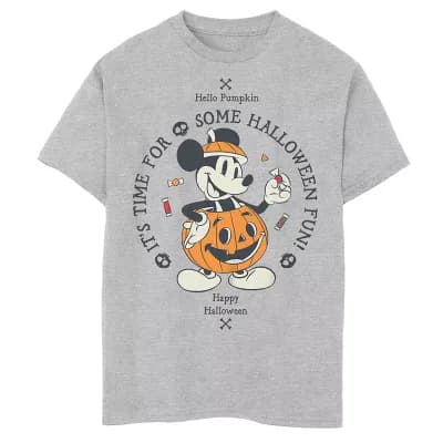 Disney's Mickey Mouse Boys 6-20 Pumpkin Costume Halloween Fun Tee