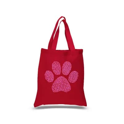 Small Word Art Tote Bag - XOXO Dog Paw