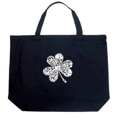 Large Word Art Tote Bag - KISS ME I'M IRISH