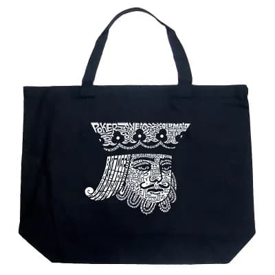 Large Word Art Tote Bag - King of Spades