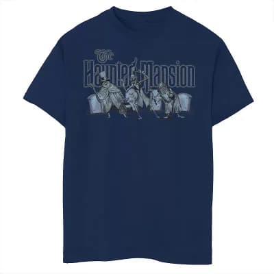 Disney's The Haunted Mansion Boys 8-20 Three Hitchhiking Ghosts Graveyard Graphic Tee
