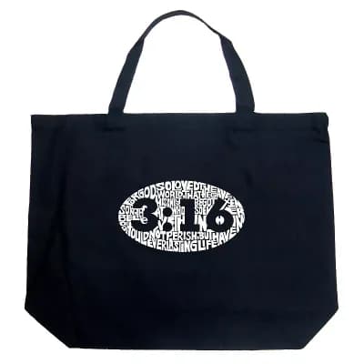 Large Word Art Tote Bag - John 3:16