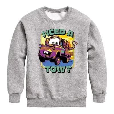 Disney / Pixar’s Cars Boys 8-20 Need A Tow Mater Fleece Sweatshirt