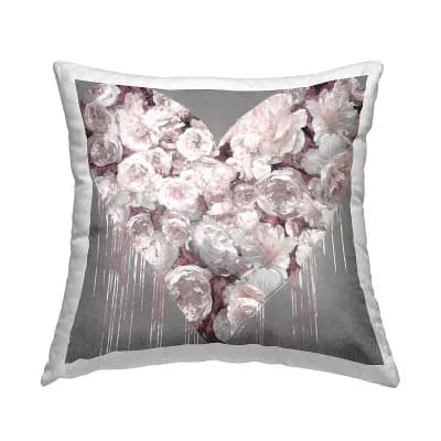 Stupell Home Decor Romantic Pink Roses Urban Drip Throw Pillow