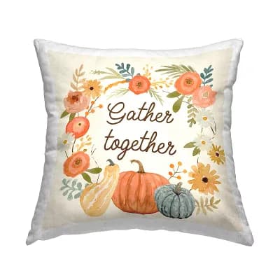 Stupell Home Decor Gather Together Floral Throw Pillow