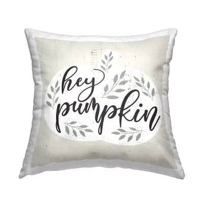 Stupell Home Decor Hey Pumpkin Foliage Throw Pillow