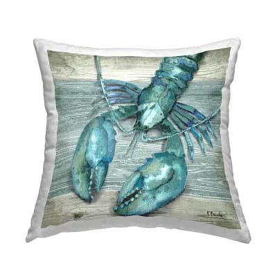 Stupell Home Decor Blue Lobster Throw Pillow