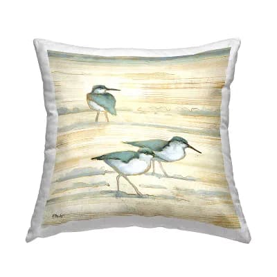 Stupell Home Decor Sandpipers On the Sand Throw Pillow