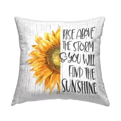 Stupell Home Decor "Find The Sunshine" Sunflower Throw Pillow