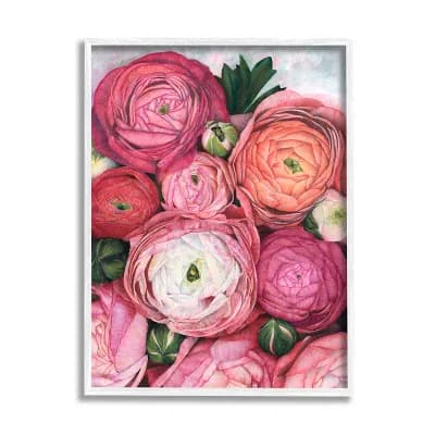 Stupell Home Decor Romantic Red Peonies Budding Framed Wall Art