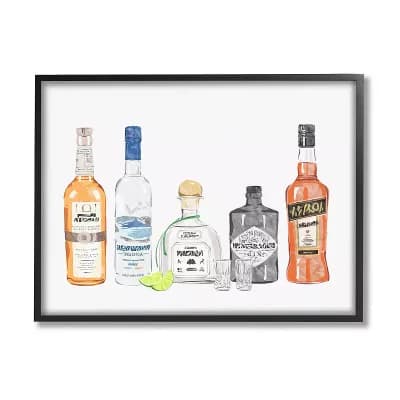 Stupell Home Decor Mixed Bar Liquor Framed Wall Art