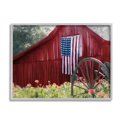 Stupell Home Decor Country Farm America Framed Wall Art