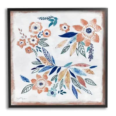 Stupell Home Decor Floral Blossom Bohemian Framed Wall Art