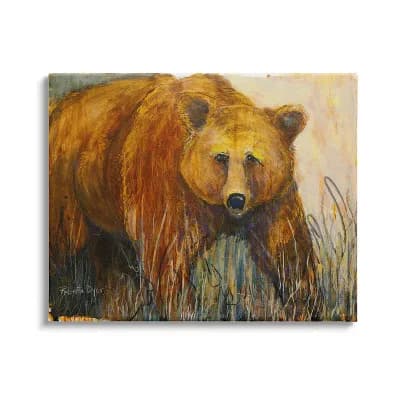 Stupell Home Decor Modern Bear Wildlife Canvas Wall Art