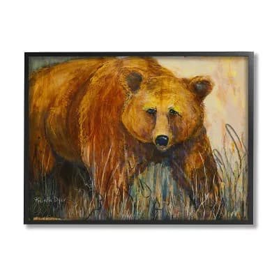 Stupell Home Decor Bear Wildlife Scene Framed Wall Art