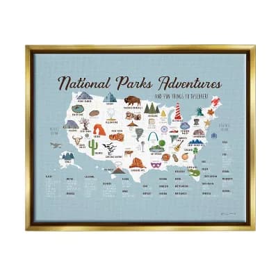 Stupell Home Decor National Parks Adventures Framed Wall Art
