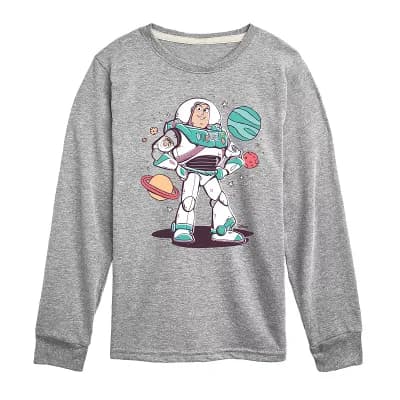 Disney / Pixar's Toy Story Buzz Lightyear Boys 8-20 Planets Long Sleeve Graphic Tee