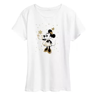Disney's Minnie Mouse Women's Winter Sparkle Graphic Tee