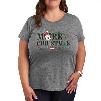 Disney's Mickey Mouse Plus Merry Christmas Graphic Tee