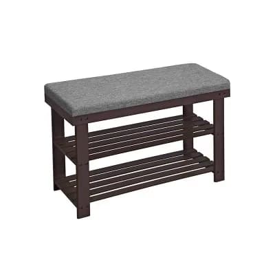 Wicker Shoe Bench, 2 tier Shoe Rack, Stable Shoe Organizer For Entrywa