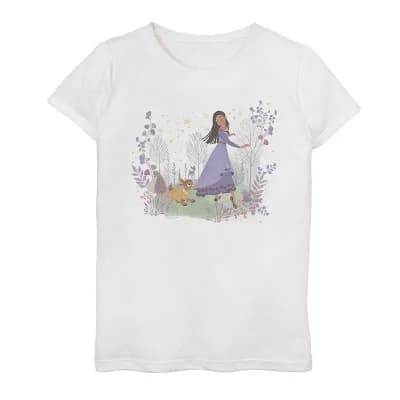 Girls 7-16 Disney's Wish Asha and Valentino Playing Tee