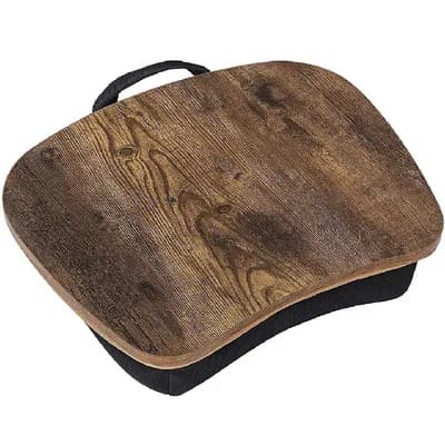Laptop Lap Desk with Cushioned Base and Built In Carry Handle for Bed and Sofa Use
