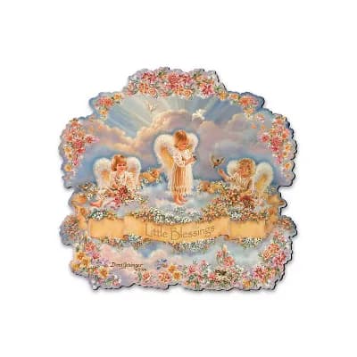 Little Blessings Nativity 24-Inch Handcrafted Wooden Door Decor by D. Gelsinger - Holiday Decor